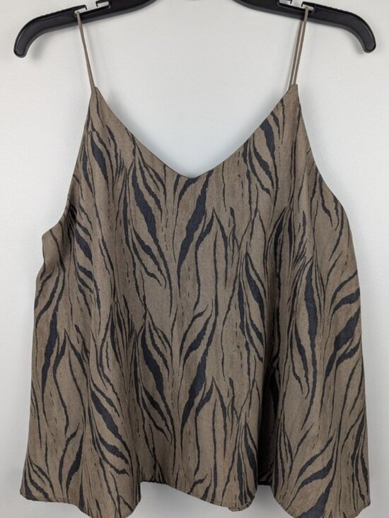 Tops - Top Brown Tiger Loose Fit‎ M Lined Spaghetti